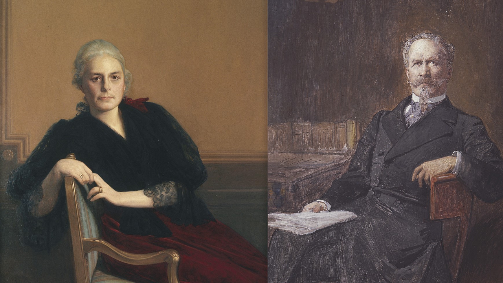 Portraits of Wilhelmina and Walter von Hallwyl