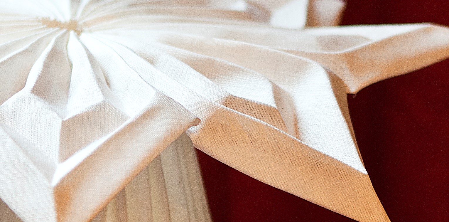 A detail from a folded napkin.